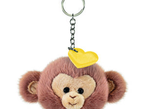 portachiavi scimmia cuore giallo